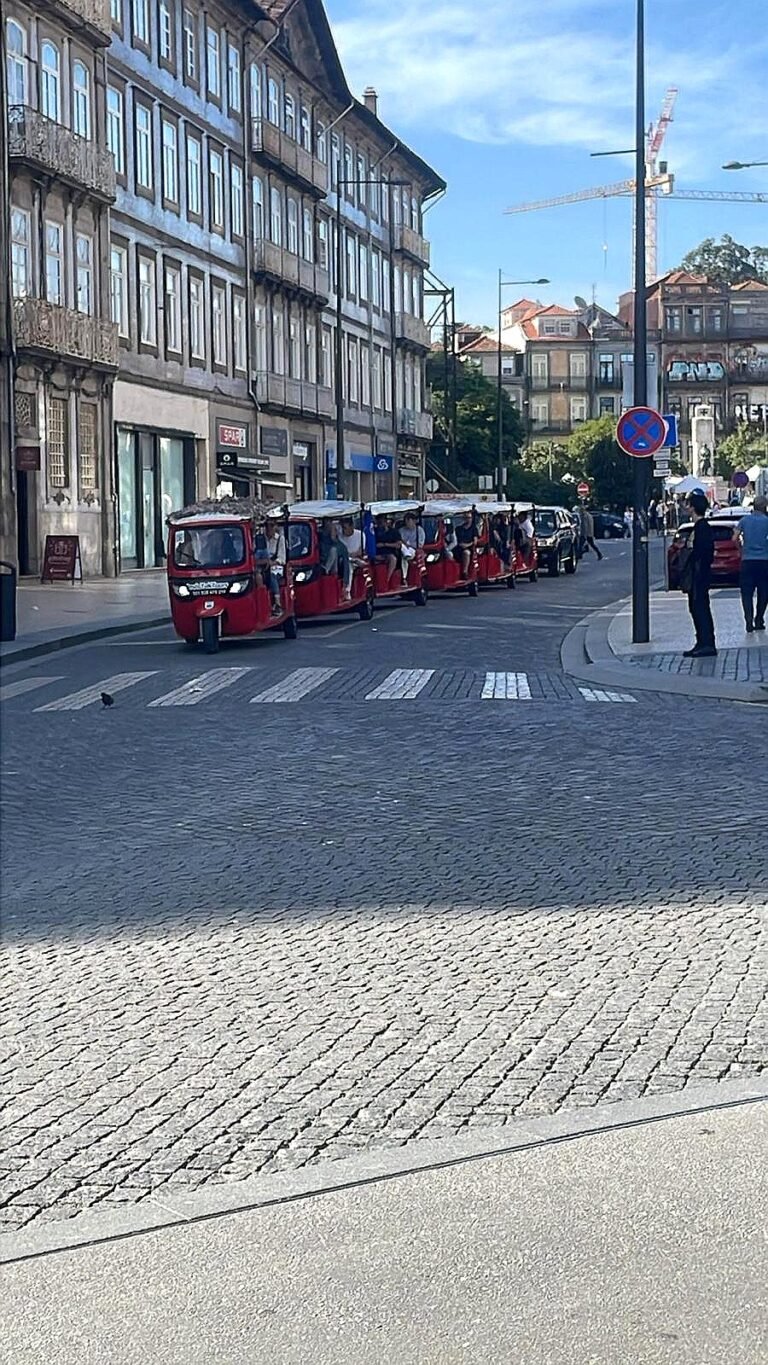 Guests enjoying a private electric tuk tuk tour with Invictuk Tours in Porto