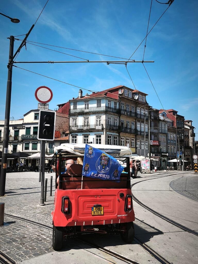 Guests enjoying a private electric tuk tuk tour with Invictuk Tours in Porto